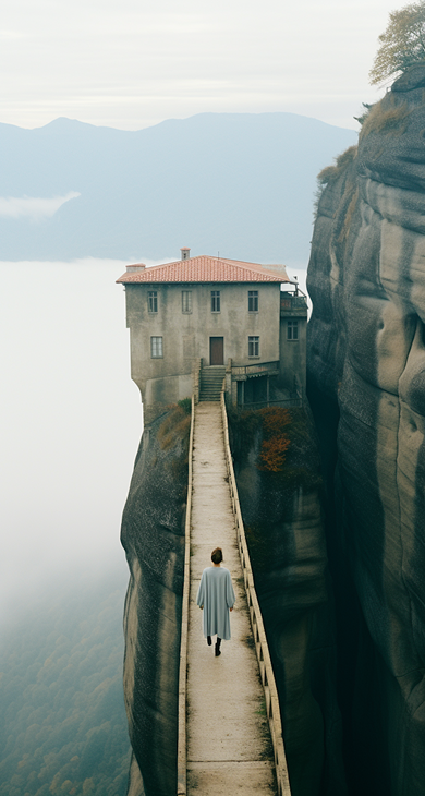 Building on cliff edge
